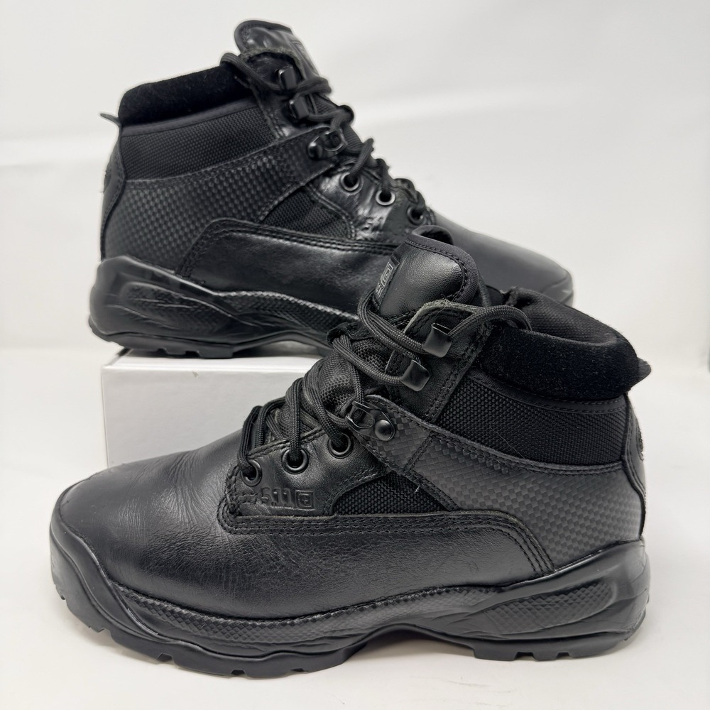 5.11 Tactical ATAC 6" Side Zip Boots Womens Size‎ 9 Black Leather Police 12025